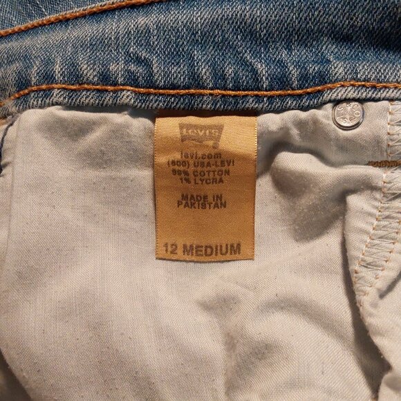 Levi's 505 Mid-Rise Classic Straight Jean Light Wash 31" Inseam Good Cond - 12 - Picture 9 of 9